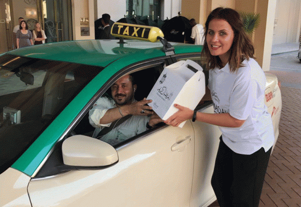 Dubai's Fairmont the Palm distributes Iftar to taxi drivers